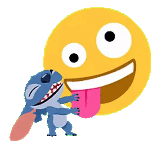stickers_Emoji_Bola_🟡_y_Stitch_Animado