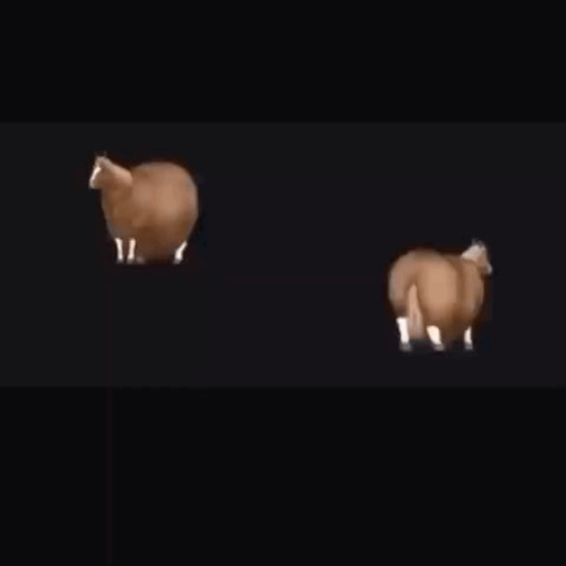 stickers_fat_horse_|_Spinning_horse_🐎