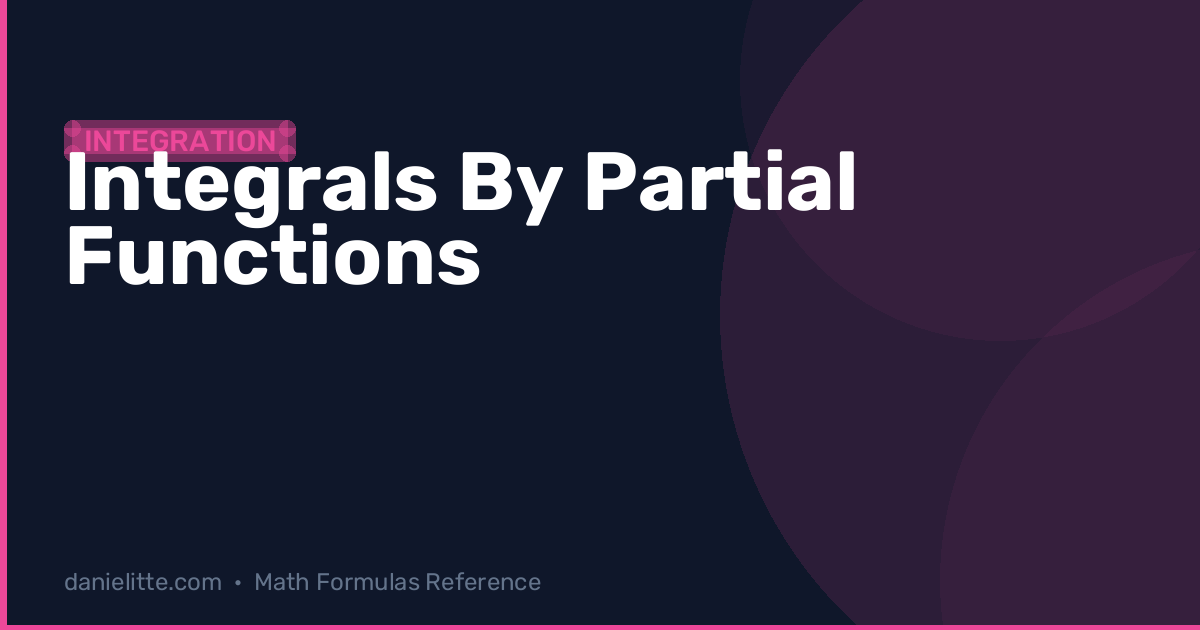 Partial Functions Math Integrals by Partial Fractions – Rational Function Integration ...