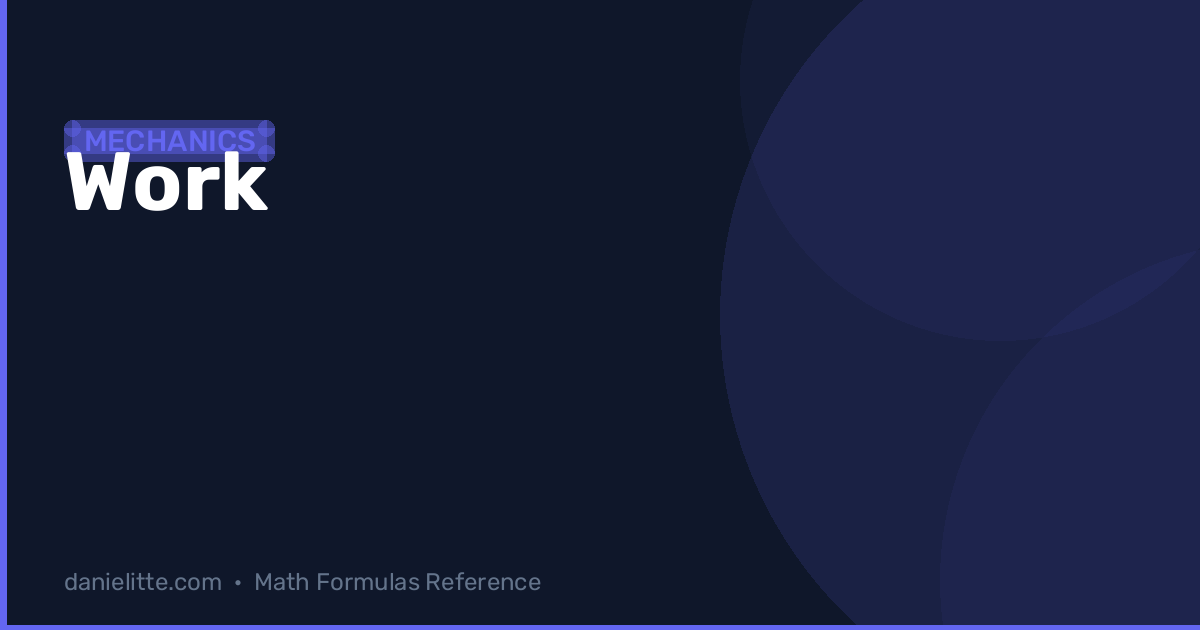Owork Formula Work Formula – Calculate Energy from Force | Danielitte :: Danielitte