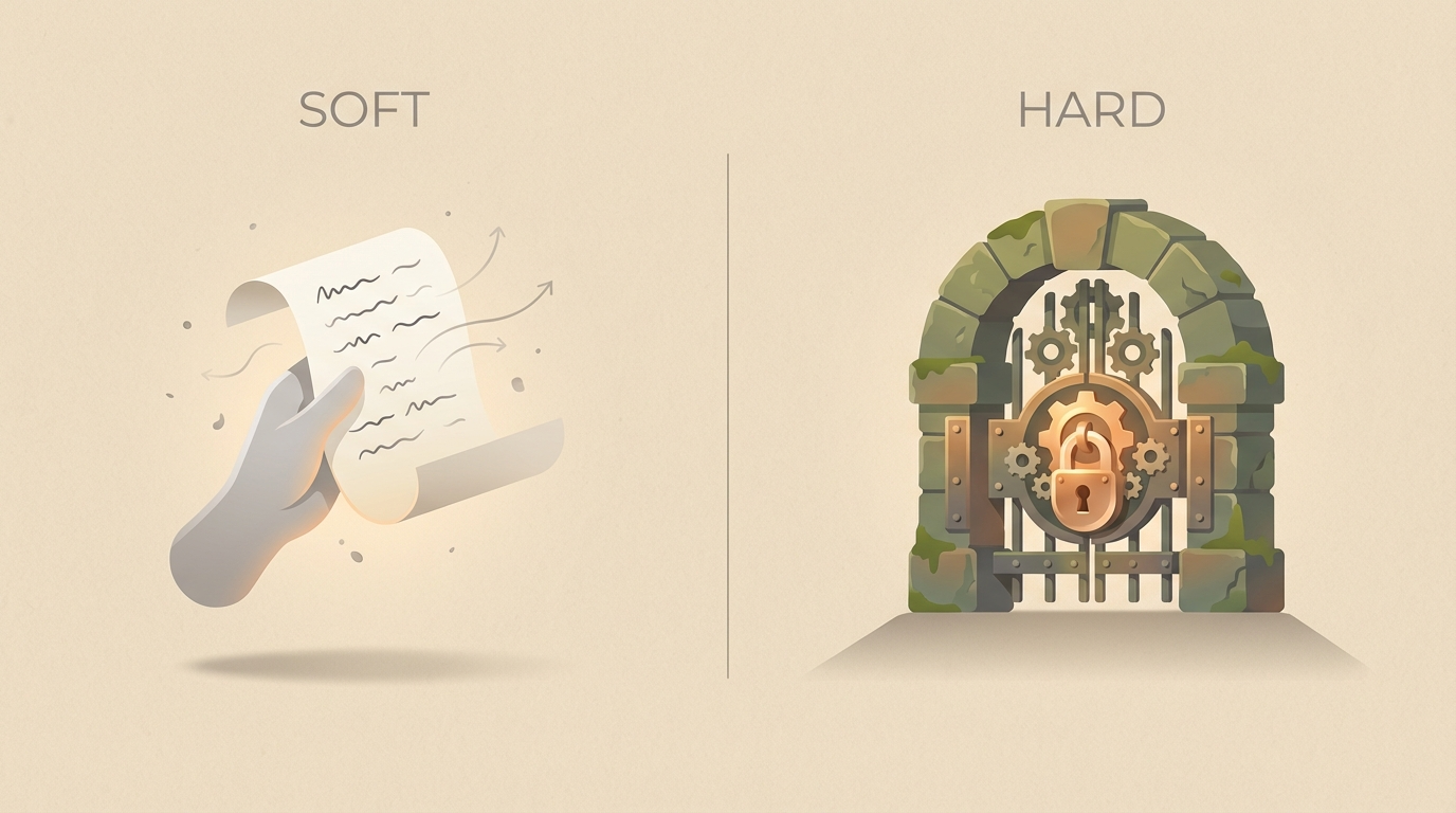 Soft vs Hard Guardrail 비교