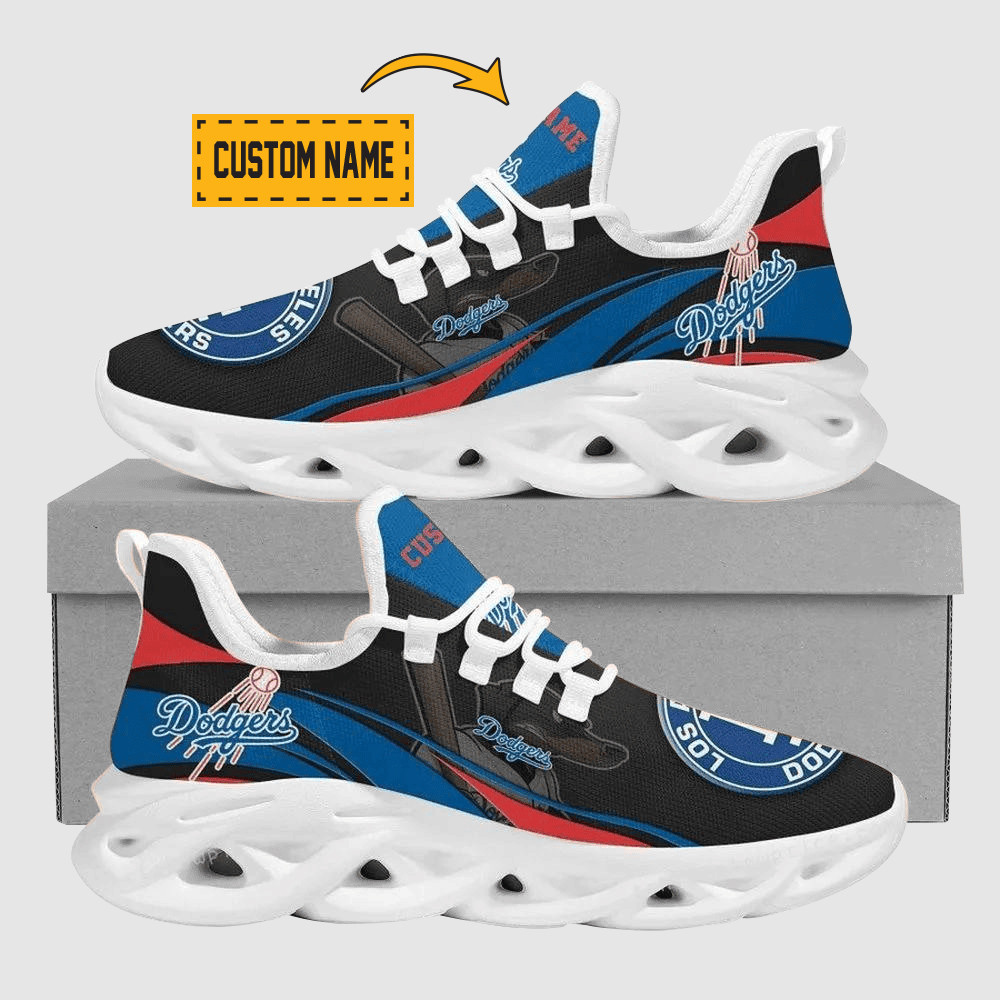 Personalized Name Los Angeles Dodgers Max Soul Shoes Sport Sneakers