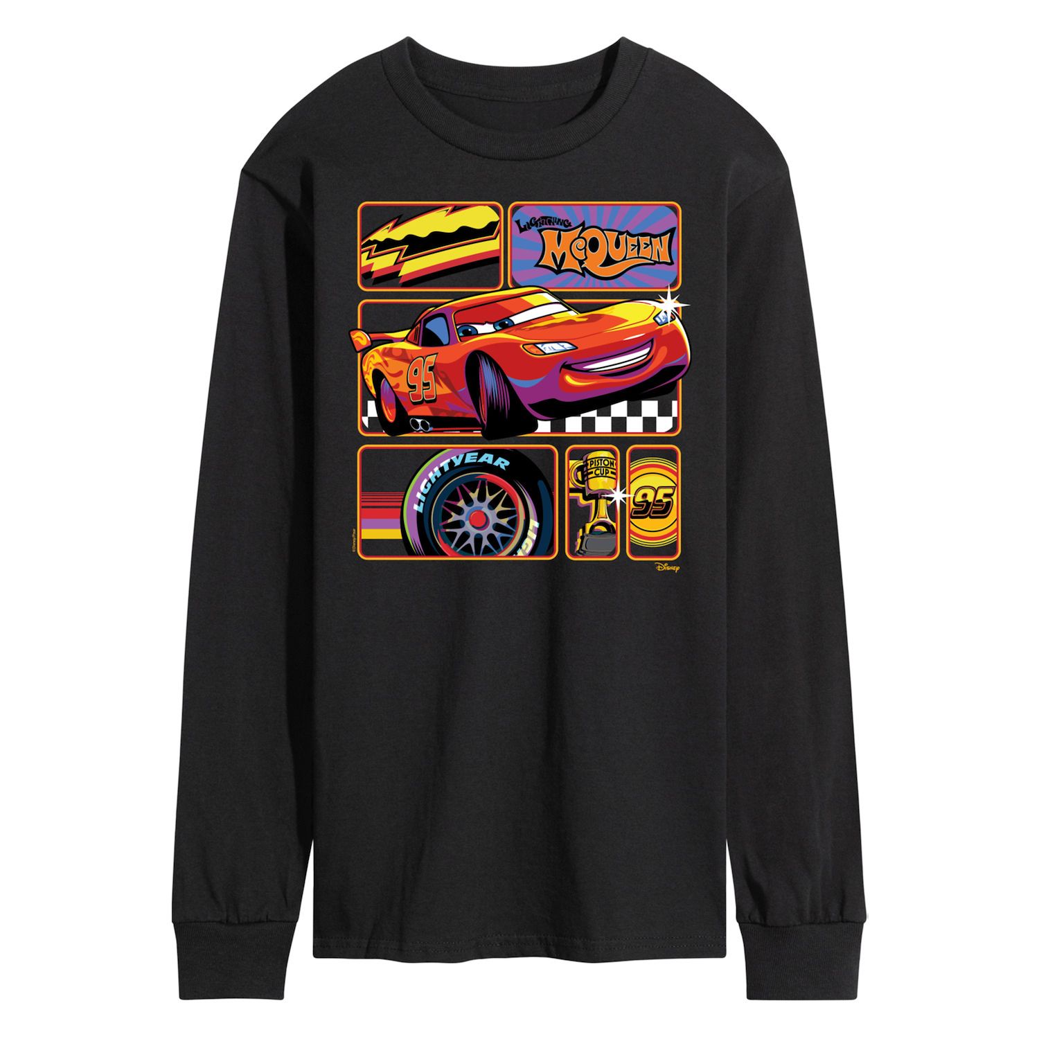 Disney / Pixar's Cars Lightning McQueen Unisex Long Sleeve Graphic Tee T-Shirt