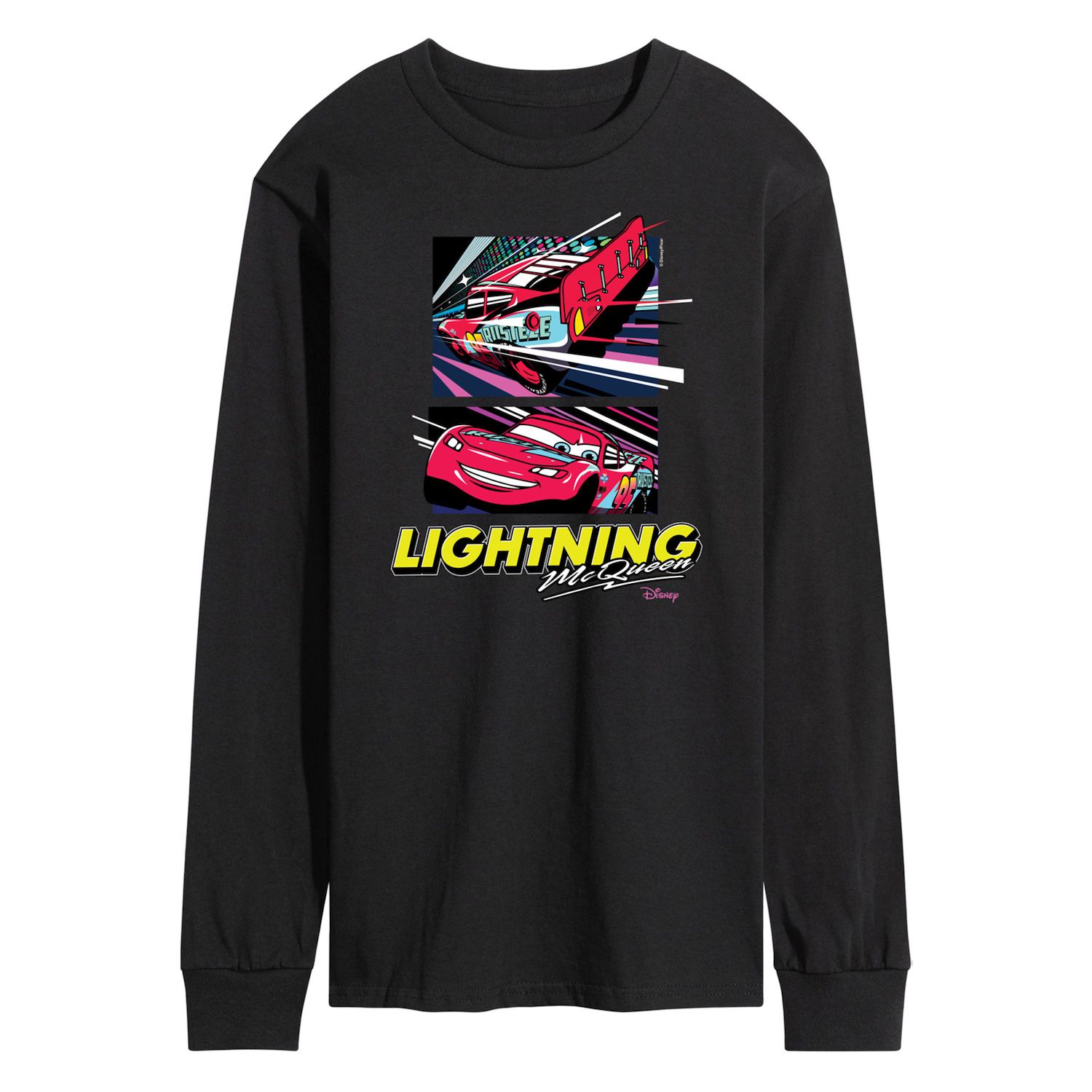 Disney / Pixar's Cars Lightning McQueen Under The Lights Unisex Long Sleeve Graphic Tee T-Shirt