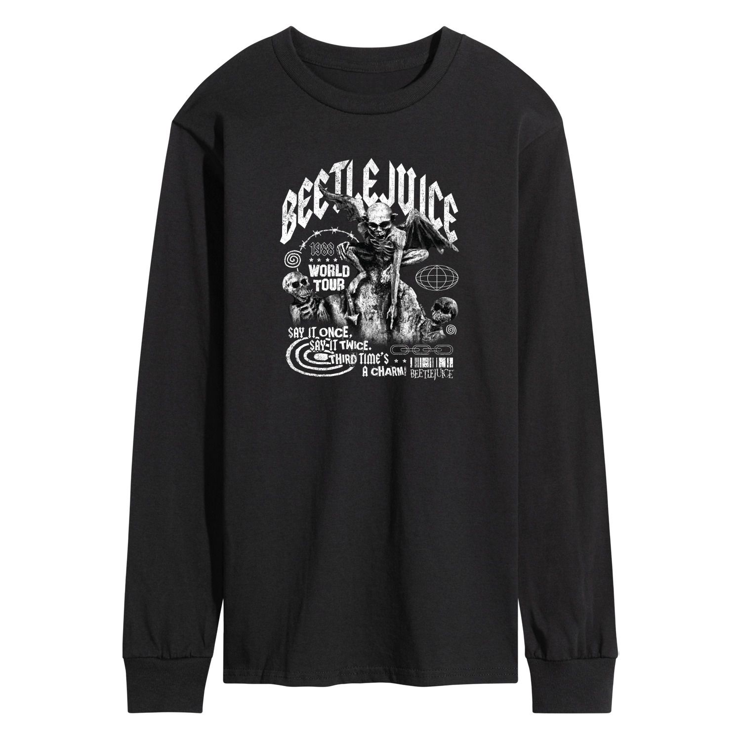 Beetlejuice 1988 World Tour Unisex Long Sleeve Graphic Tee T-Shirt