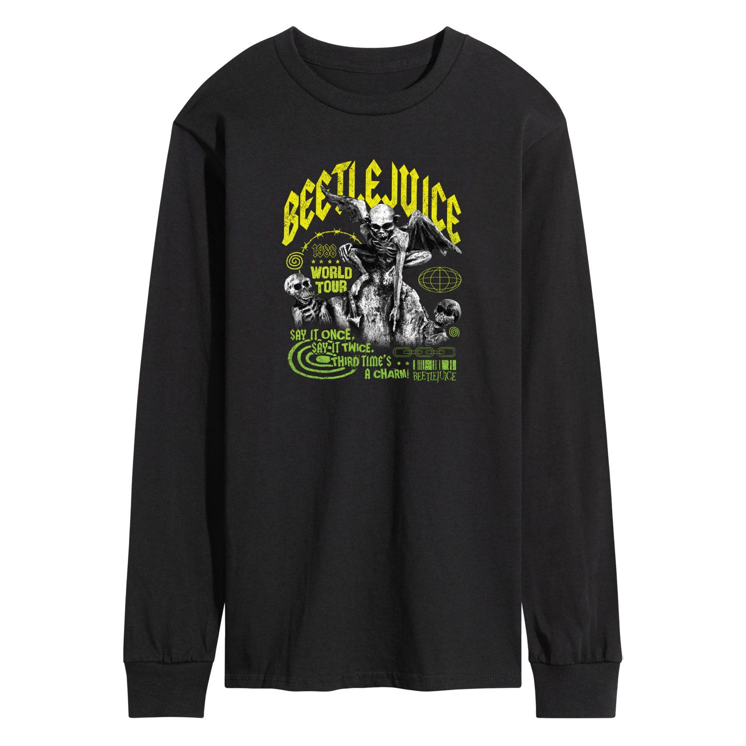 Beetlejuice 1988 World Tour Unisex Long Sleeve Graphic Tee T-Shirt