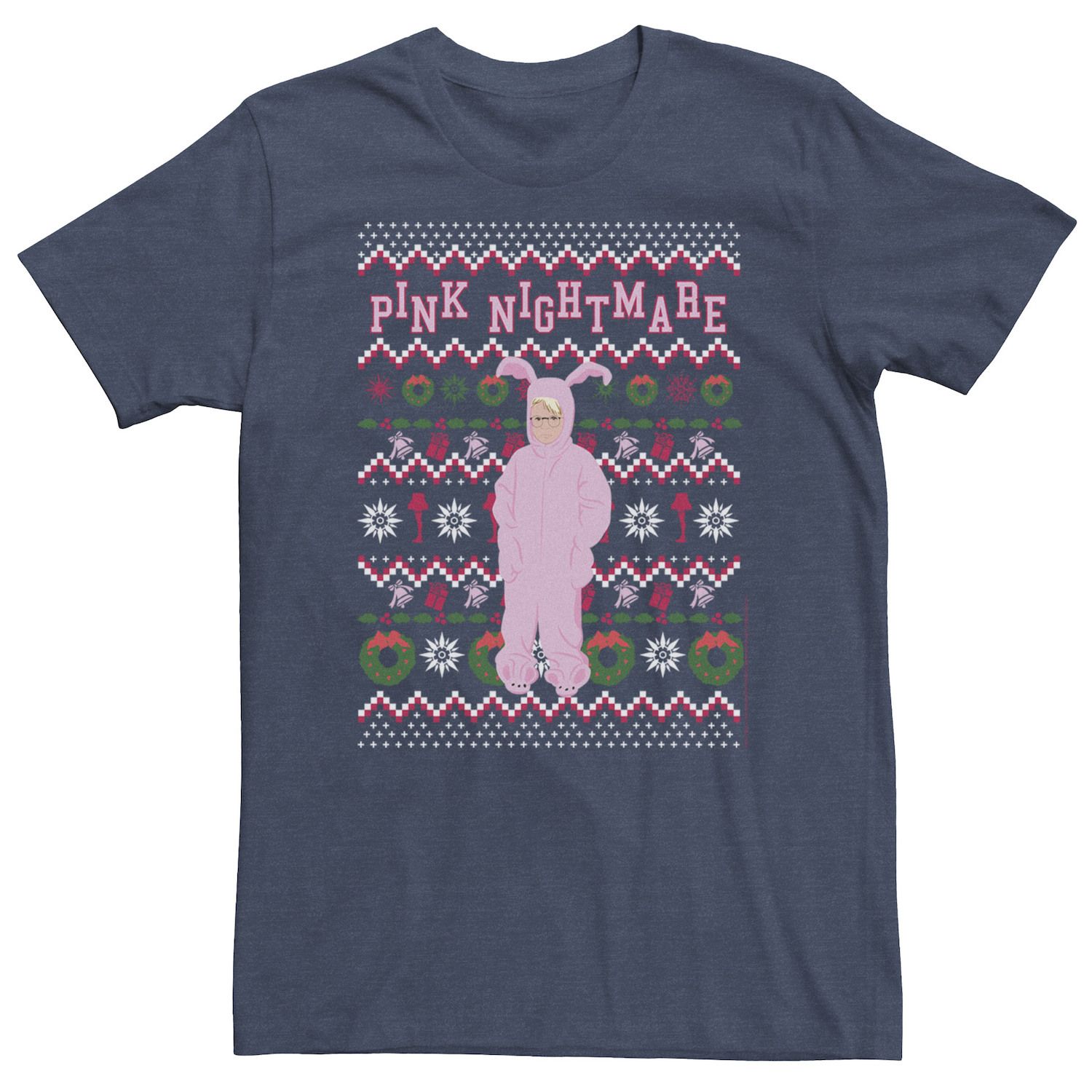 A Christmas Story Ralphie Pink Nightmare Ugly Christmas Sweater Tee Unisex T-Shirt