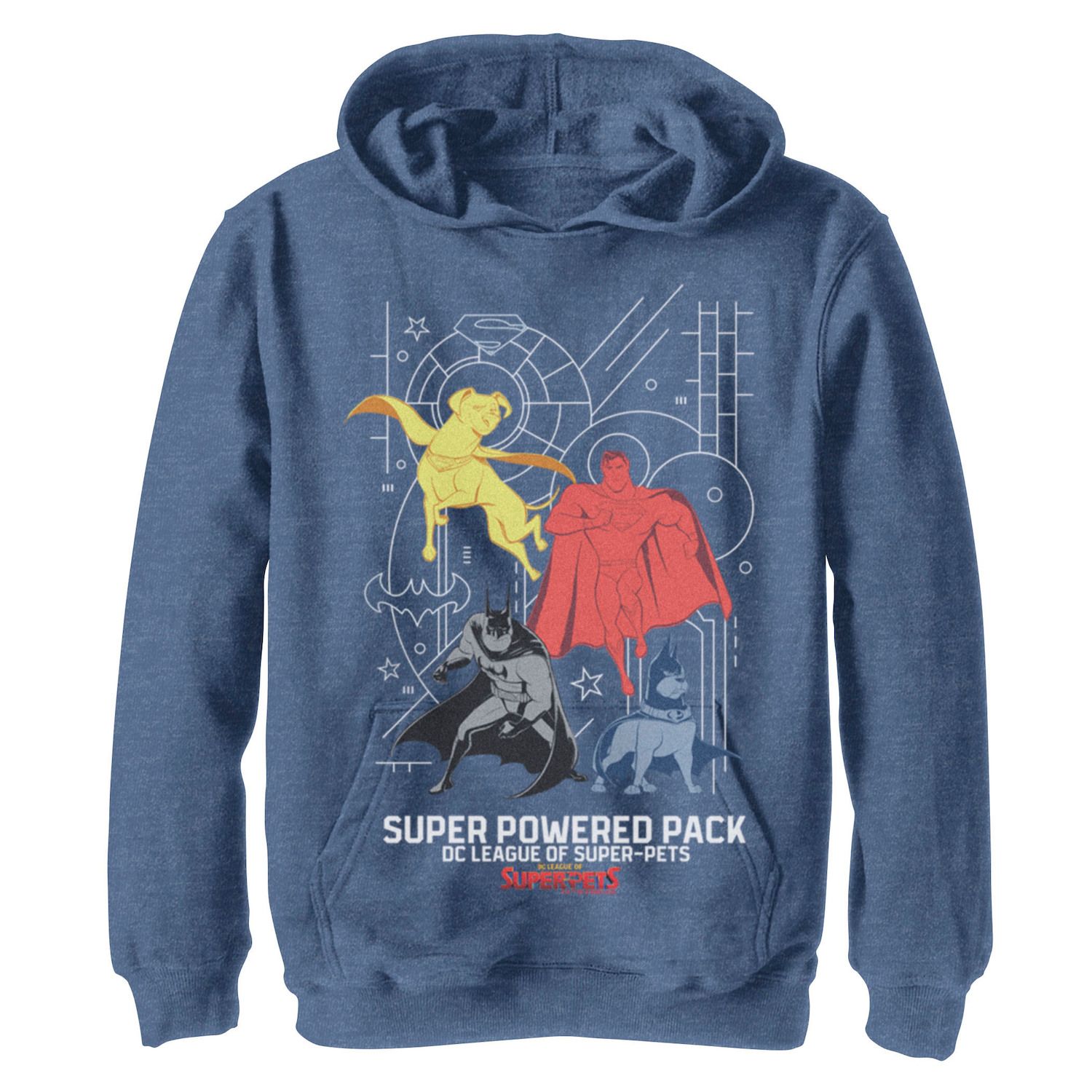 Boys 8-20 DC Super Pets Power Pack Super Dou And Bat Duo Unisex Hoodie