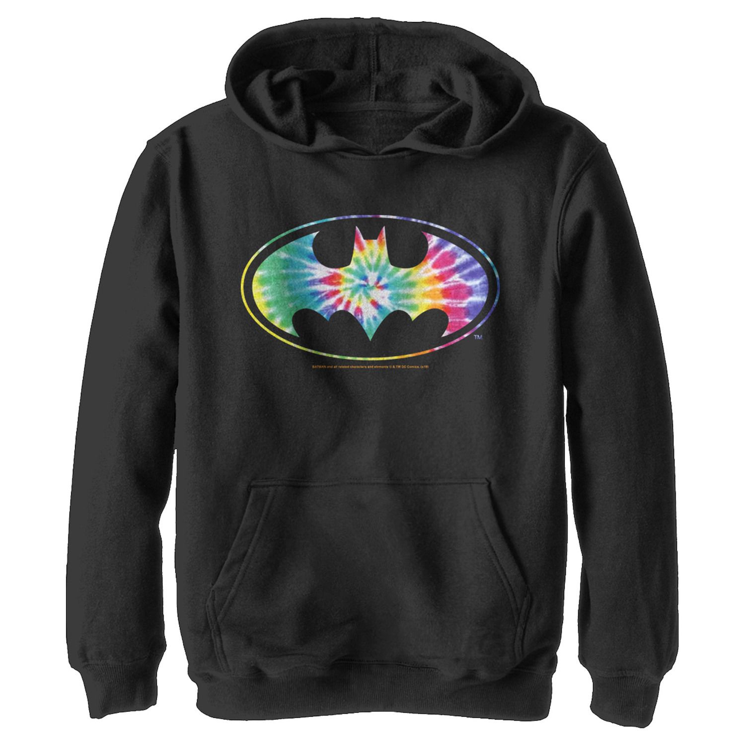 Boys 8-20 Batman Batman Tye Dye Fleece Pullover Graphic Unisex Hoodie