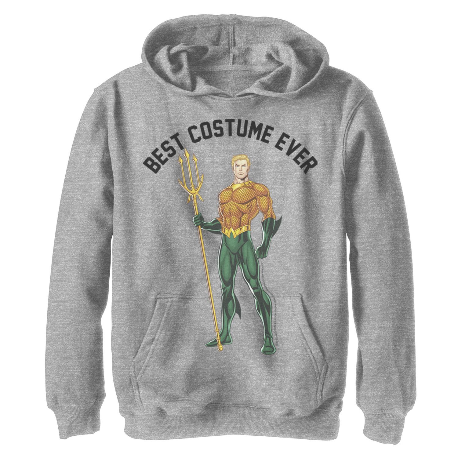 Boys 8-20 DC Comics Aquaman Best Costume Ever Text Poster Graphic Fleece Unisex Hoodie