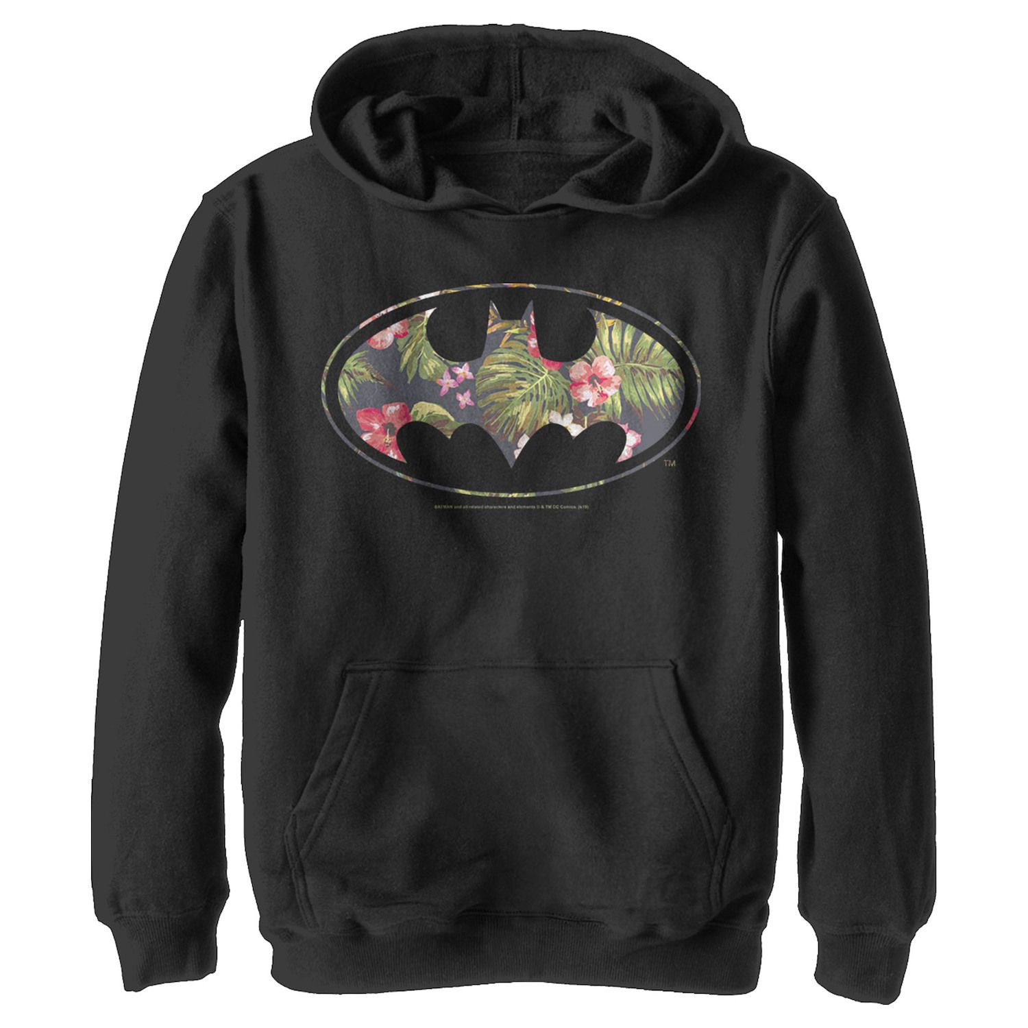 Boys 8-20 DC Comics Batman Tropical Logo Pullover Graphic Unisex Hoodie