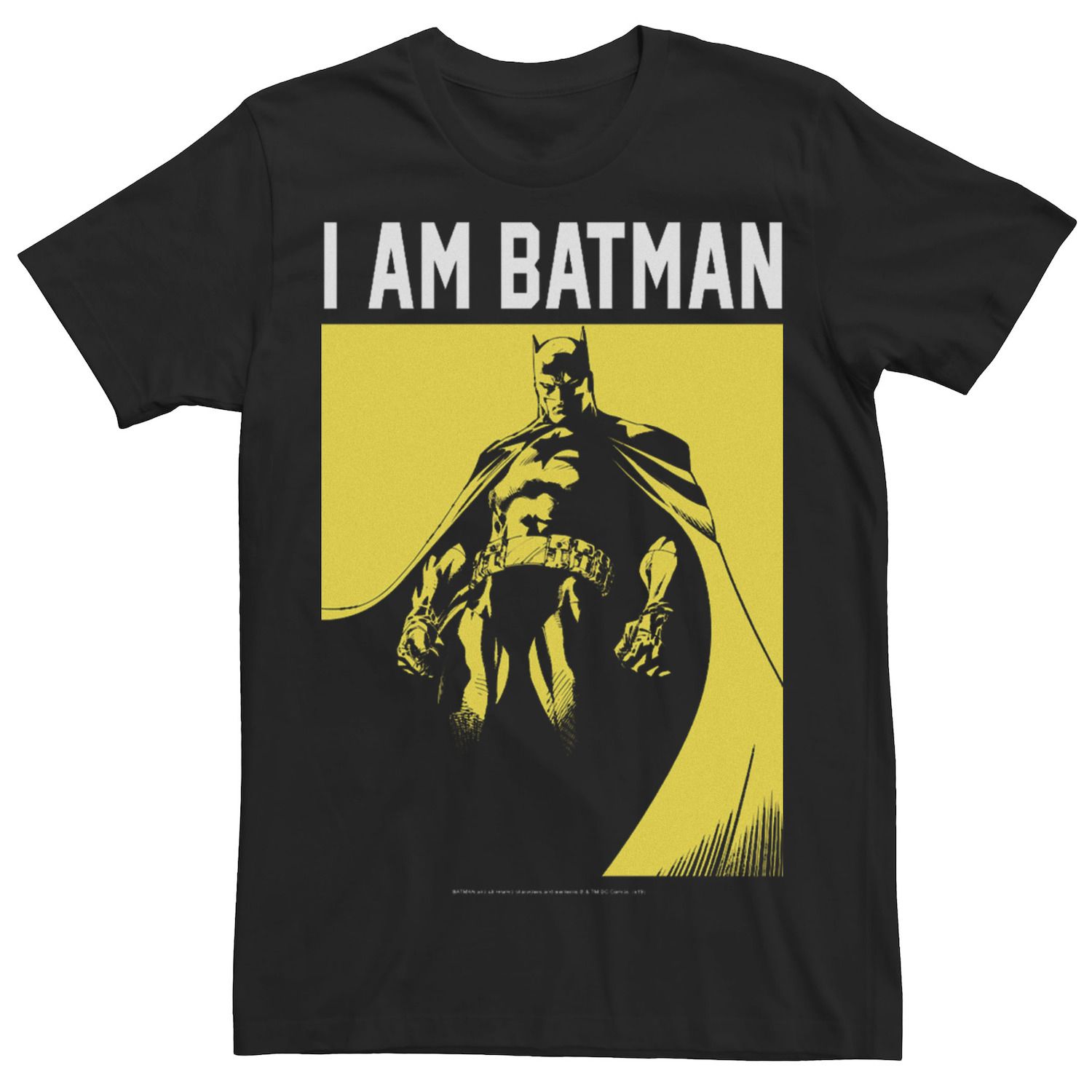 Batman I Am Batman Yellow Hue Poster Unisex Long Sleeve T-Shirt