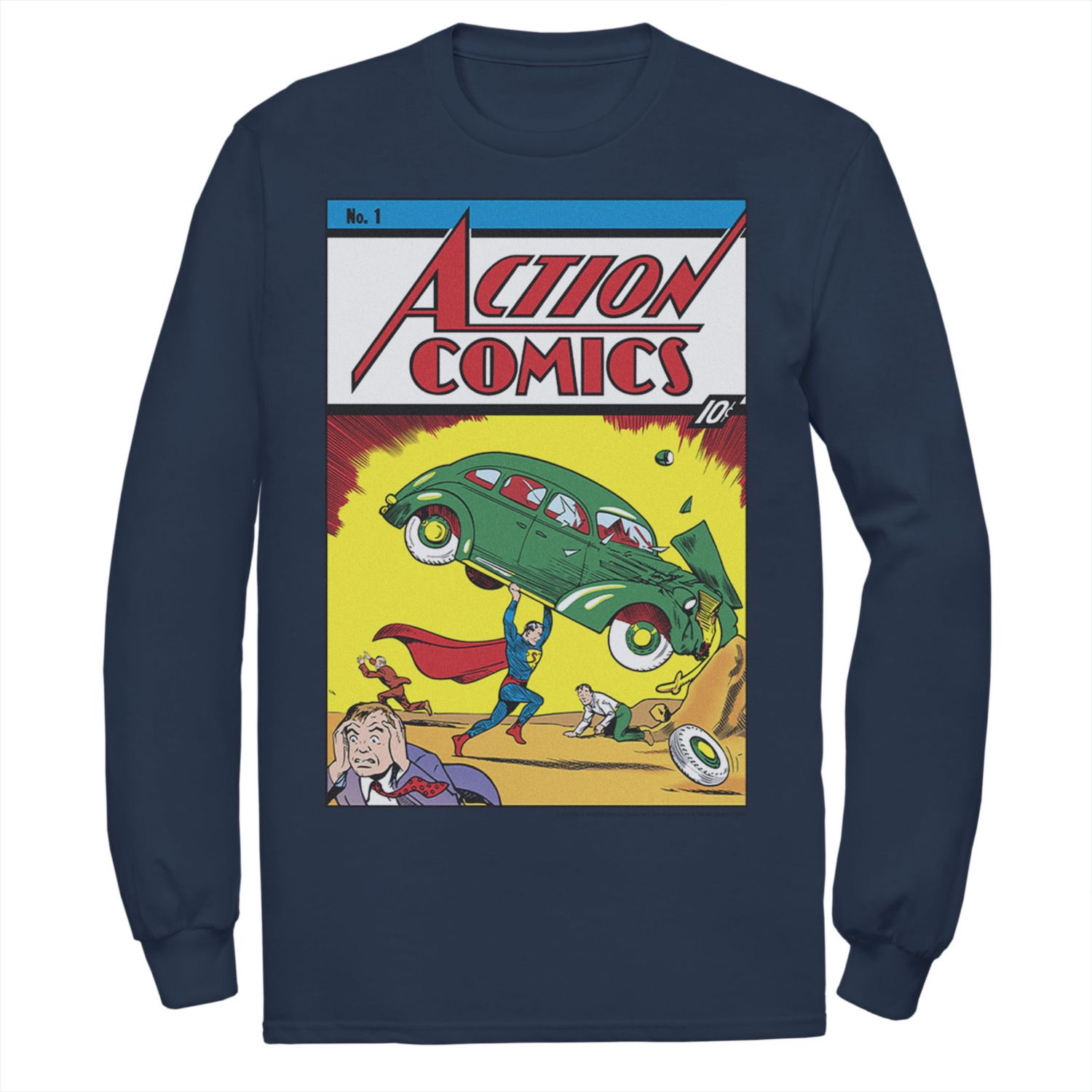 DC Comics Superman No.1 Comic Cover Unisex Long Sleeve Graphic Tee T-Shirt