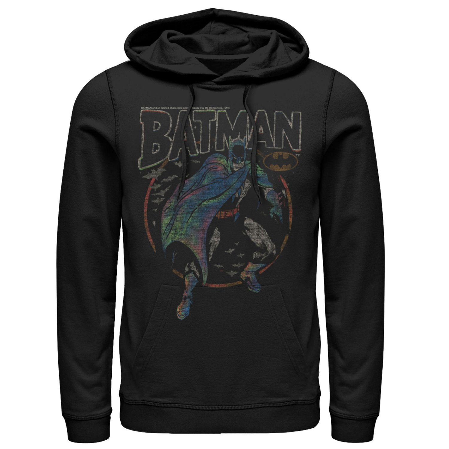 Batman Faded Colorful Poster Unisex Hoodie