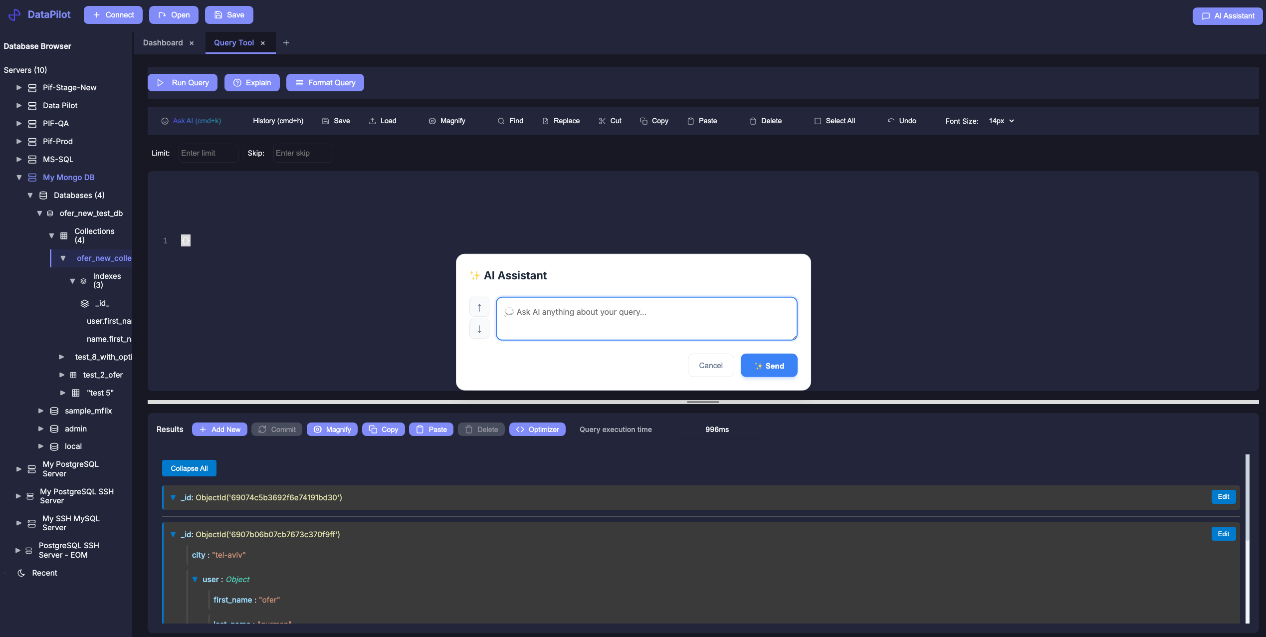 Fitora - The AI DB Editor