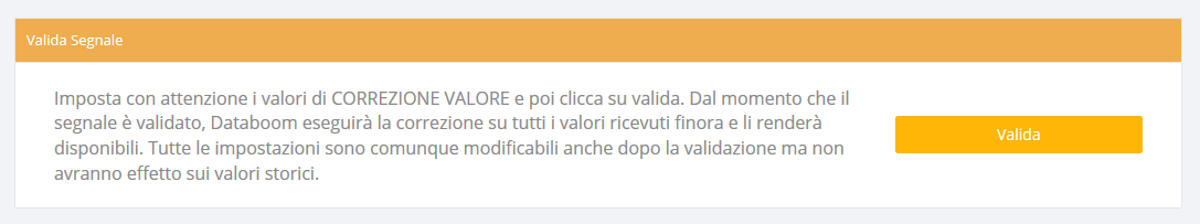 Valida segnale