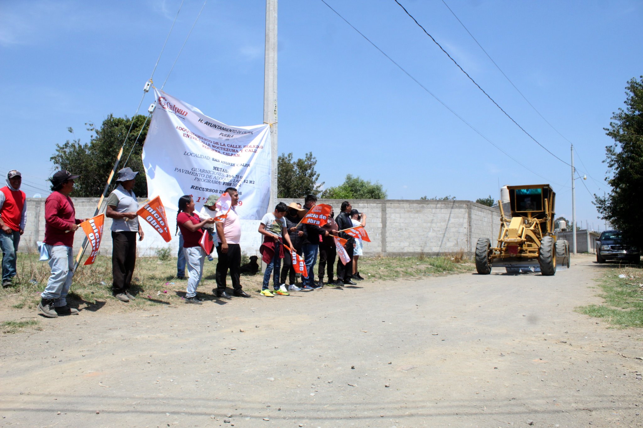 Banderazo de obra en la Calle Soledad