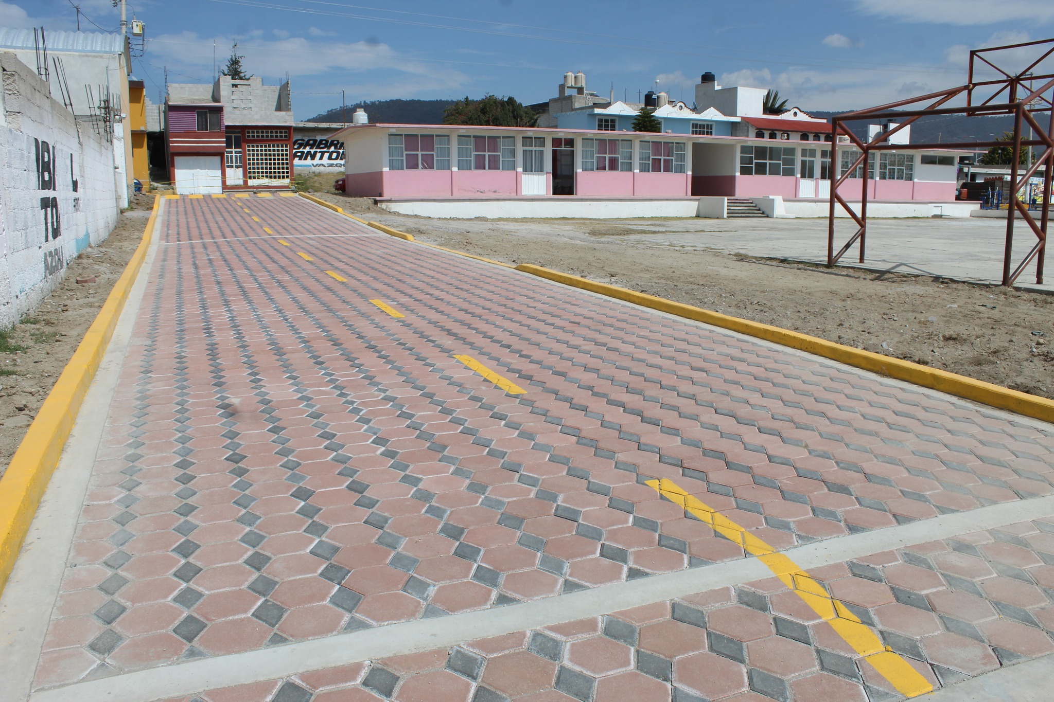 Inauguración de Obra Adoquinamiento de Calle en Candelaria Portezuelo