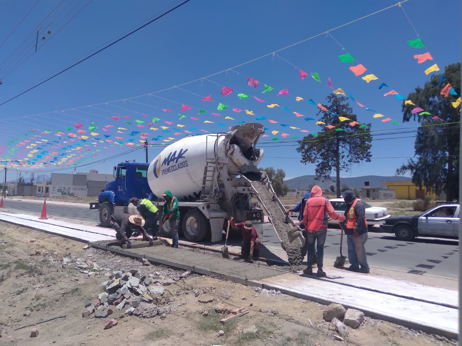 Construcción de Banquetas en Calles