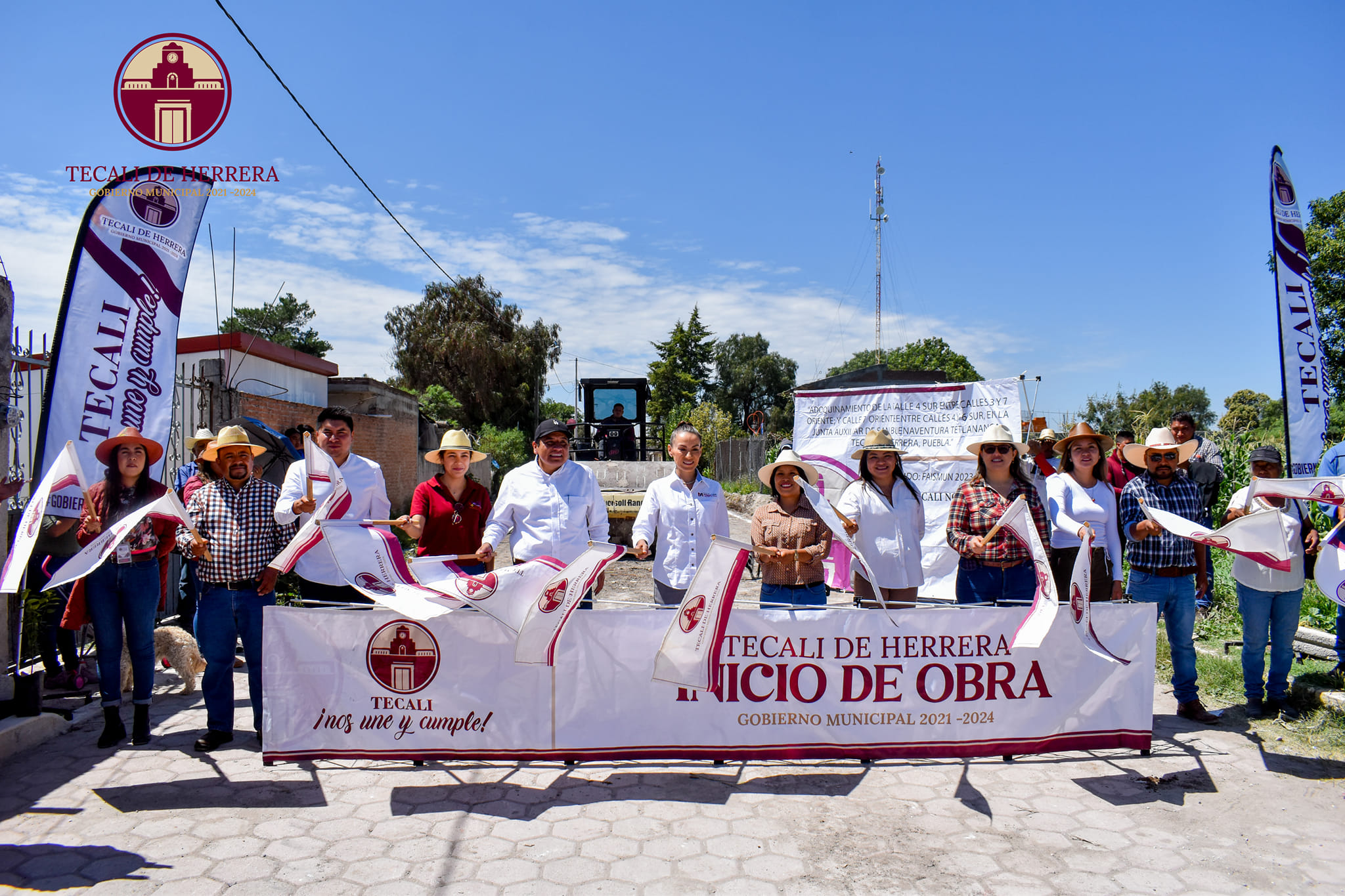 Banderazo de Inicio de Obra Adoquinamiento de Calle 4 Sur