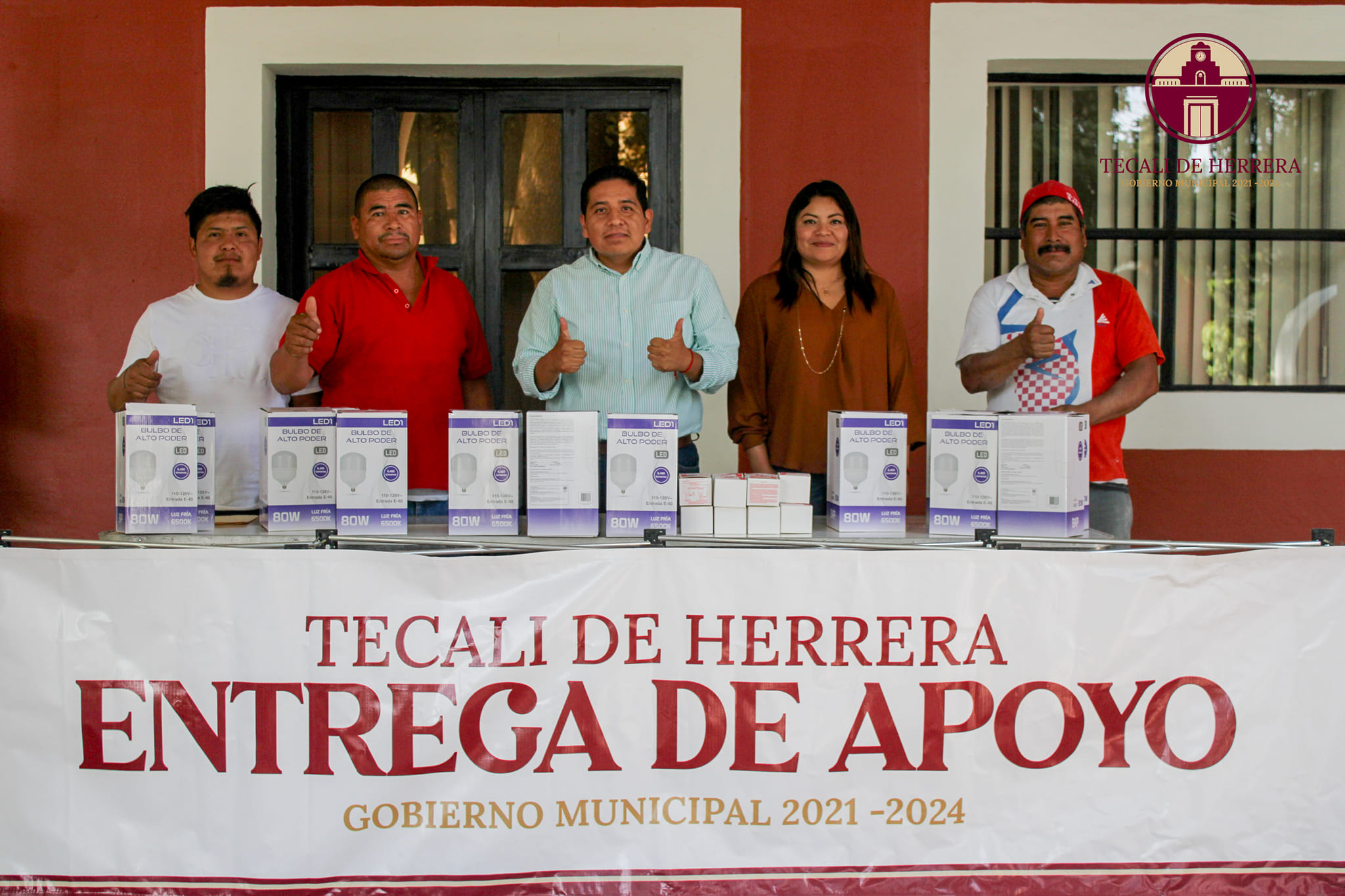 Entrega de Material Eléctrico para alumbrado Público a Tzocuilac