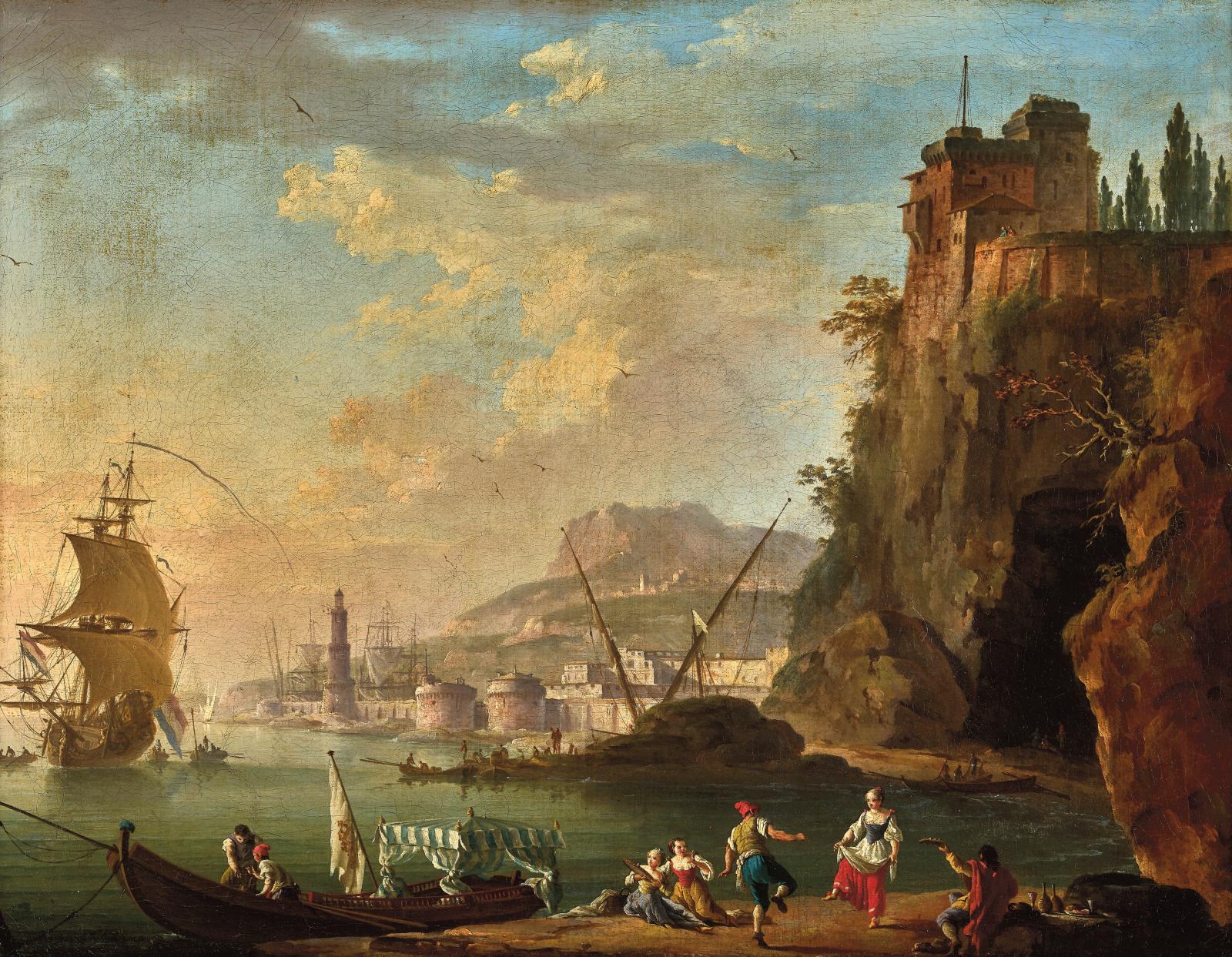 Two harbor views by Lacroix de | Gazette Drouot