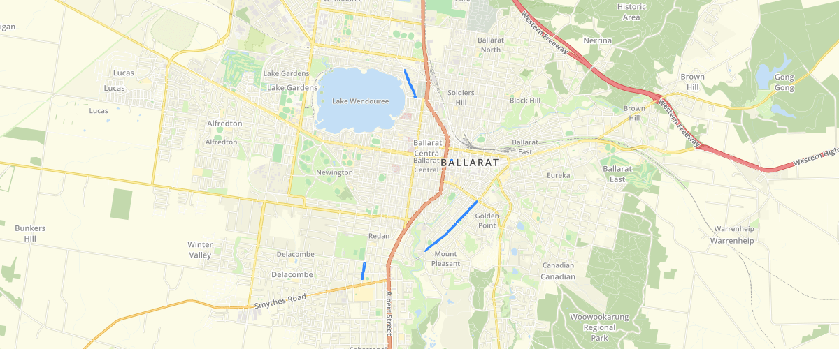 Australia - Ballarat - Bicycle Lanes