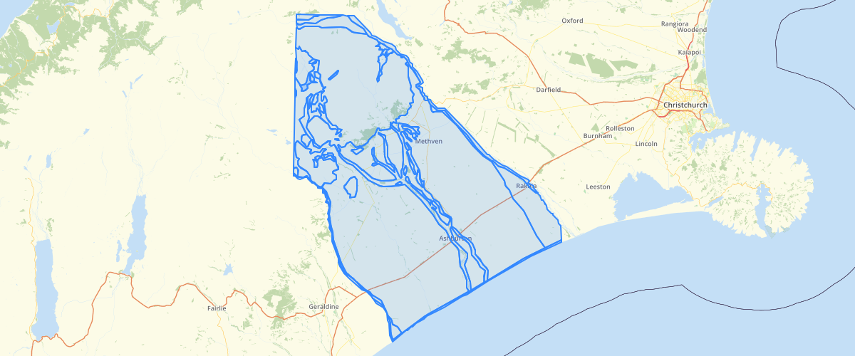 Canterbury - Ashburton liquefaction susceptibility 2002