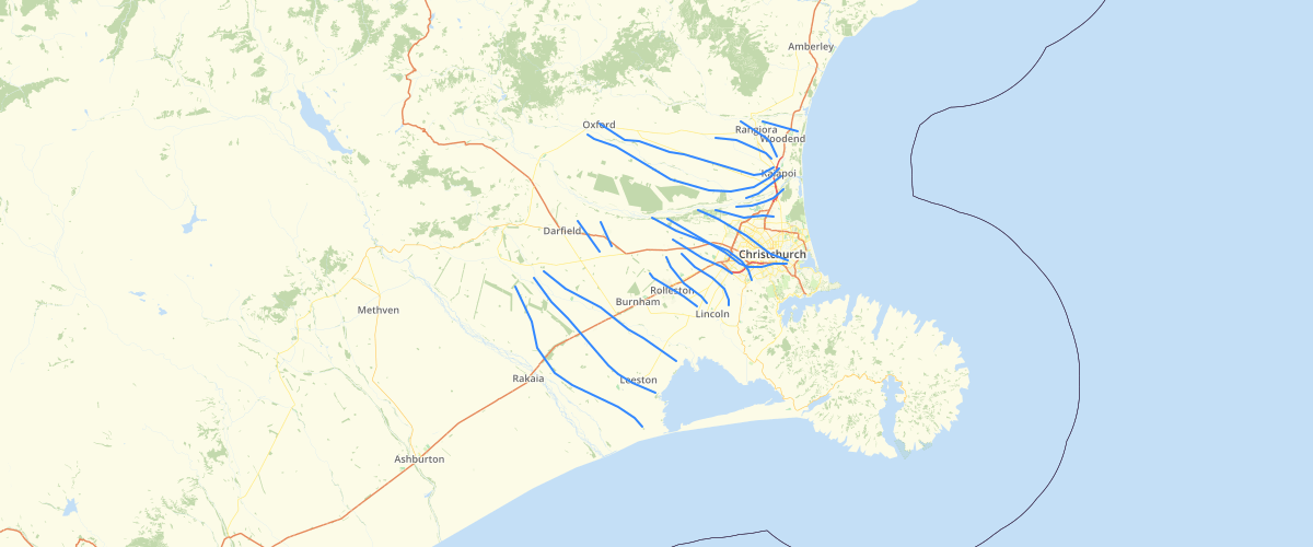 Canterbury - Groundwater Flow Lines