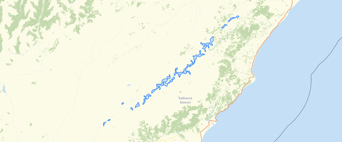 Canterbury - Kaikoura liquefaction susceptibility 2009