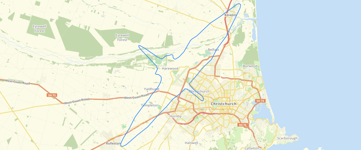 Canterbury - Land Use Recovery Plan - Airport Noise Contour 50dBa