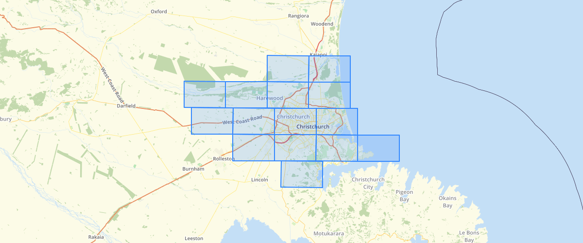 Canterbury - LWRP - Christchurch Map Series Grid