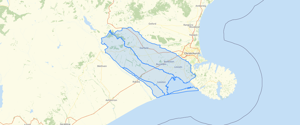 Canterbury - LWRP - Combined Surface and Groundwater Allocation Zones