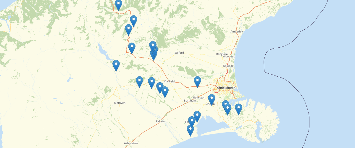 Canterbury - Selwyn-Waihora Active Restoration Forum Sites