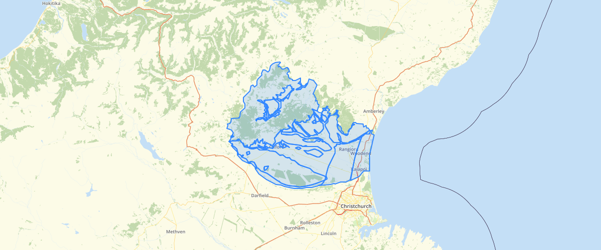 Canterbury - Waimakariri liquefaction susceptibility 2009