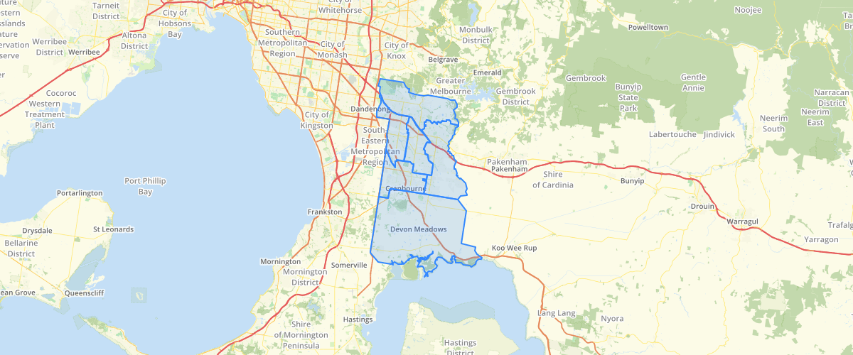 Australia - Casey - Ward Boundaries