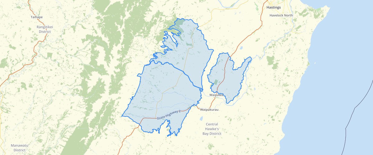 Hawkes Bay Tukituki Schedule XVII Groundwater Allocation Zones