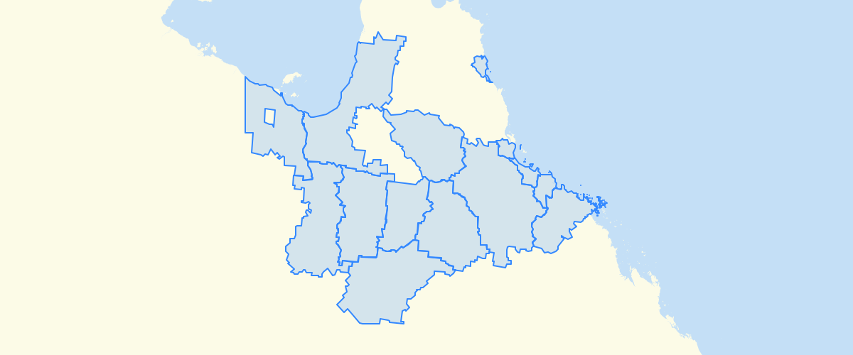 Australia - North and Far North Queensland - Monsoon Trough Flood Affected LGAs 2019