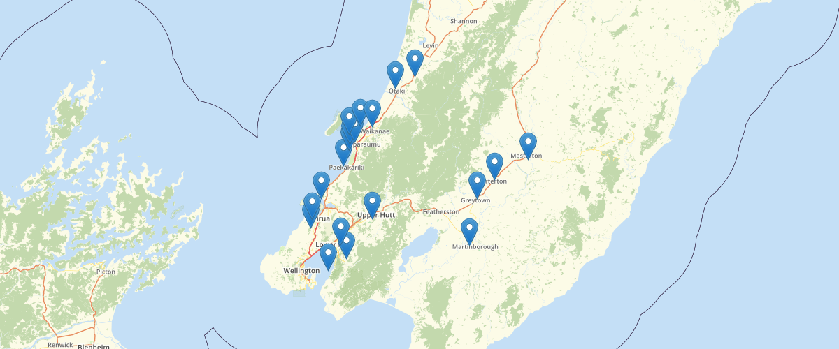 Wellington Regional Council Placenames Towns