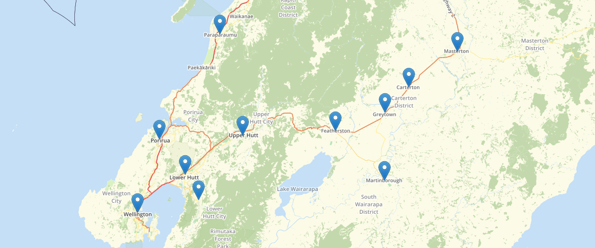 Police Stations in the Wellington Region