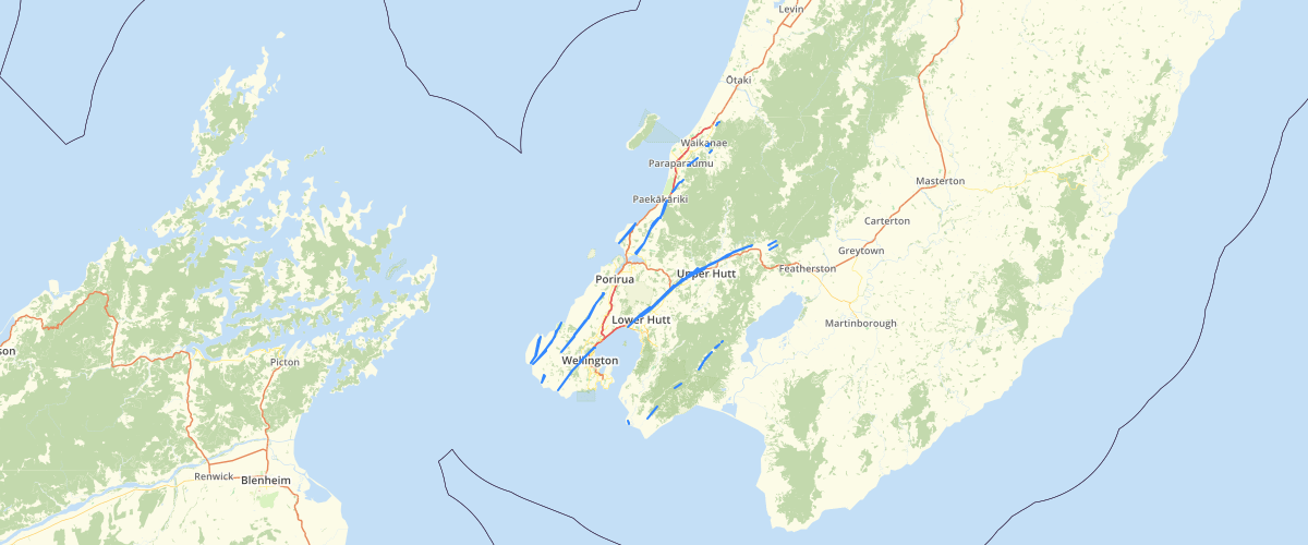 Wellington Hazard Fault Line Area