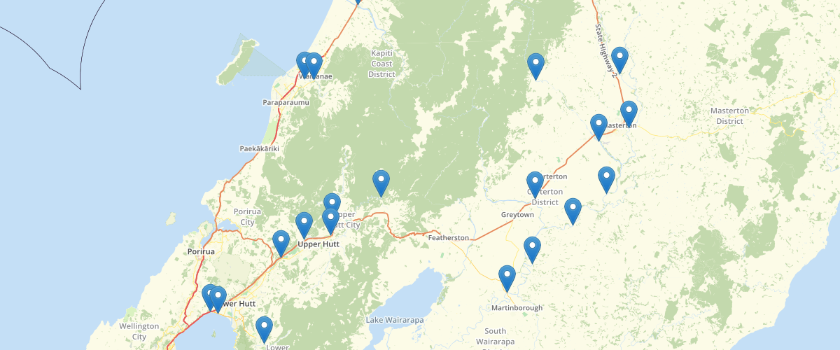 Wellington Regional Council Bathing Water Quality Sites