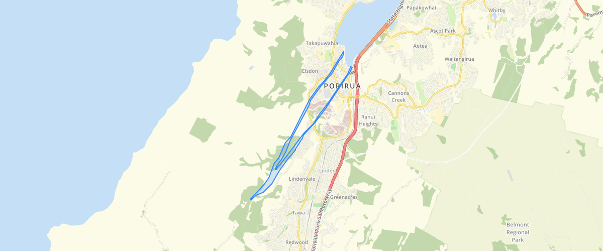 Wellington Regional Council Fault zones for the Ohariu Fault Porirua catchment area NZ