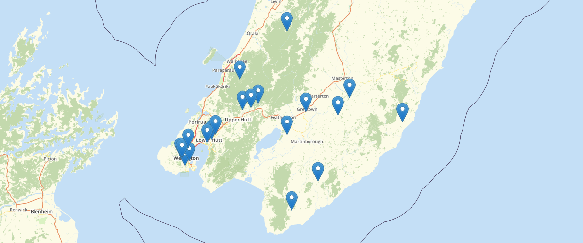 Wellington Regional Council Rainfall Monitoring Sites