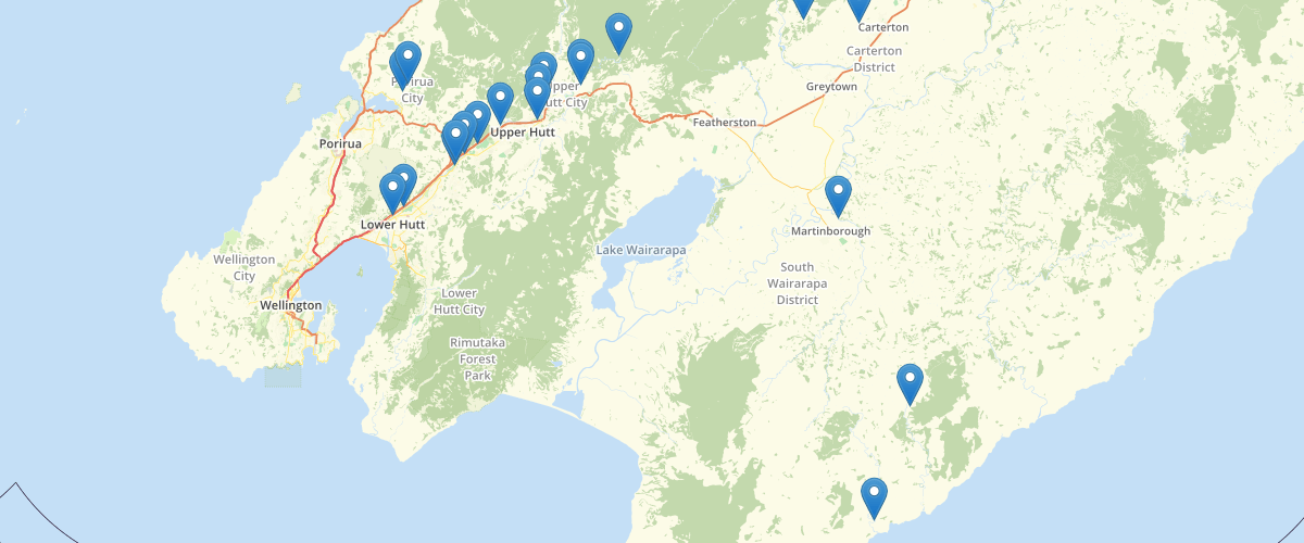 Wellington Regional Council Water Quality Monitoring Sites