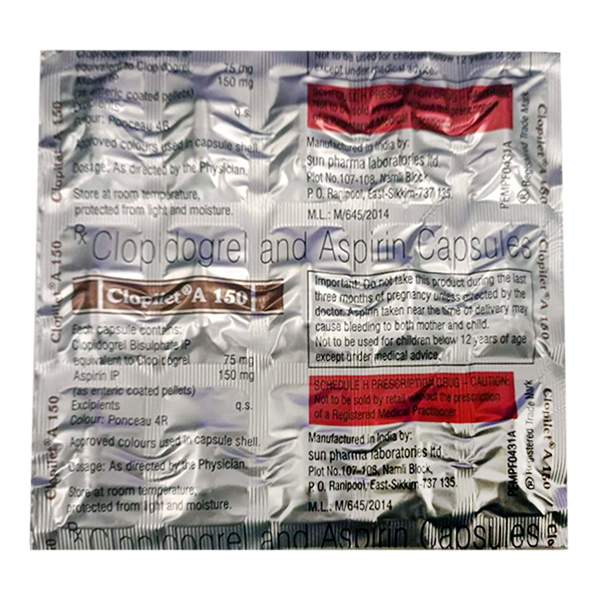 Clopilet A 150mg/75mg Capsule 15s