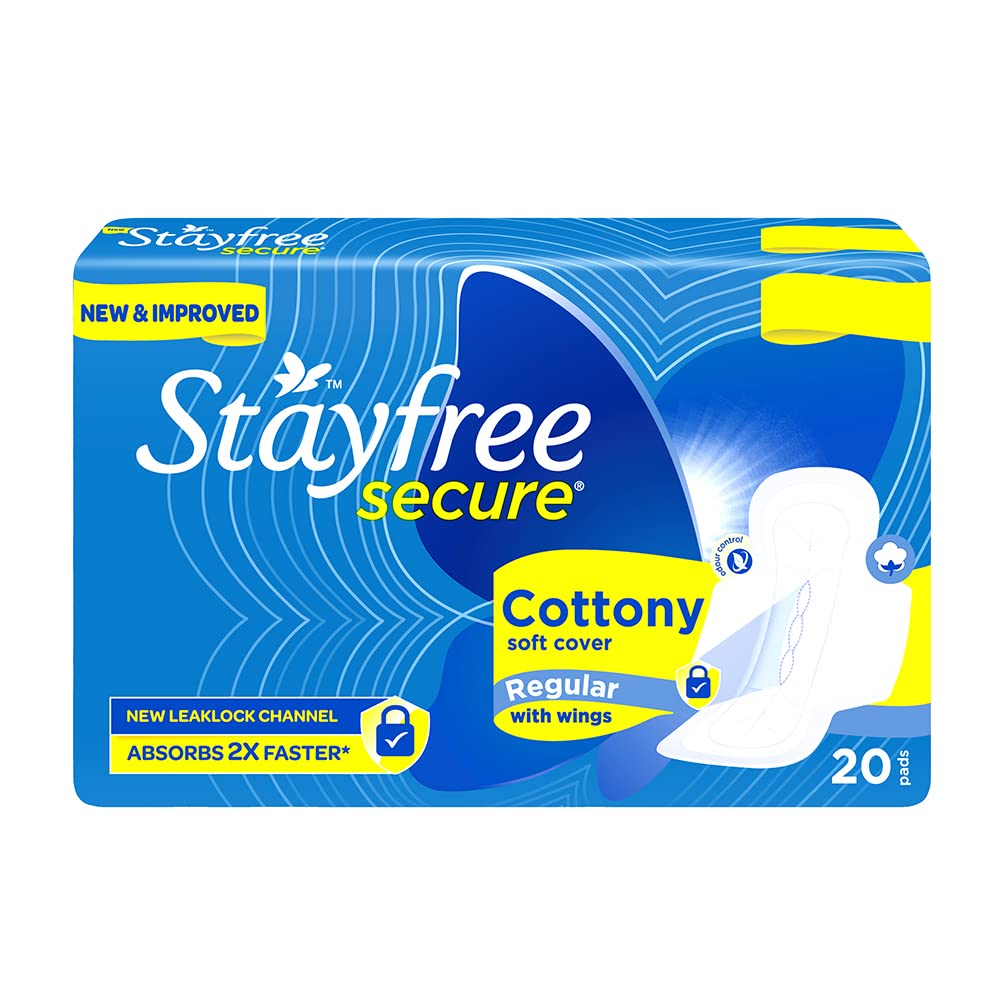 Stayfree Secure Cottony Soft with Wings Pads Regular 20s