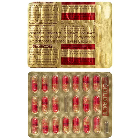 New Coldact 8mg/20mg Capsule SR 20s