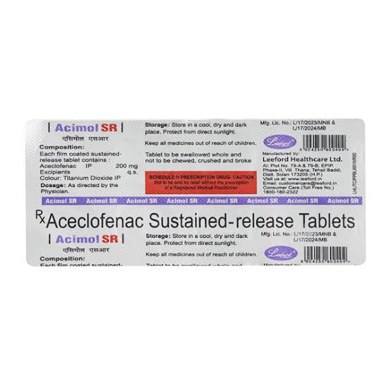 Acimol 200mg Tablet SR