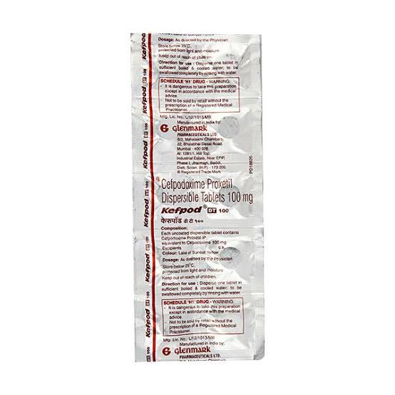 Kefpod 100mg Tablet DT 10s